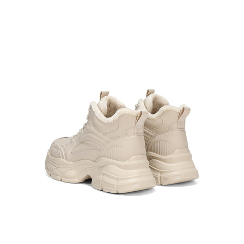 森达休闲靴女2025冬新商场同款保暖厚底户外休闲鞋XVQ01DD5