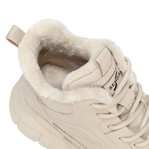 森达休闲靴女2025冬新商场同款保暖厚底户外休闲鞋XVQ01DD5
