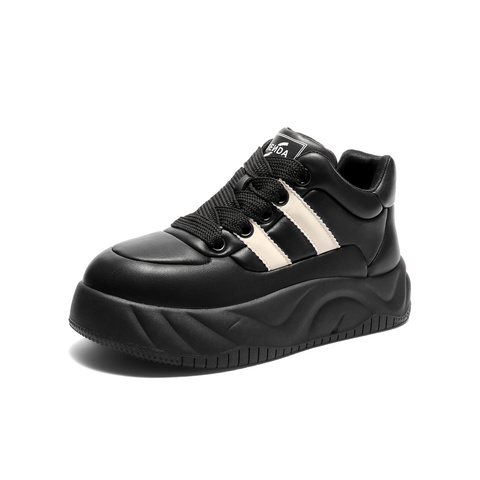 森达板鞋女2025秋新时尚运动面包厚底户外休闲鞋WP054CM5