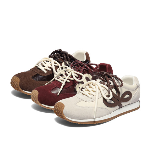 森达德训鞋女2025秋新商场同款拼接运动风阿甘休闲鞋XUR01CM5