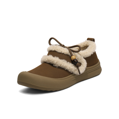 森达毛毛鞋女2025冬季新款商场同款保暖一脚蹬休闲鞋XTQ01DM5