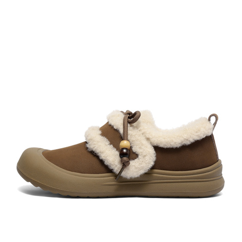 森达毛毛鞋女2025冬季新款商场同款保暖一脚蹬休闲鞋XTQ01DM5