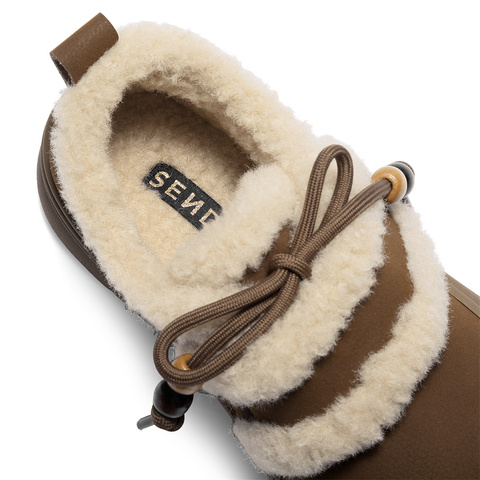 森达毛毛鞋女2025冬季新款商场同款保暖一脚蹬休闲鞋XTQ01DM5