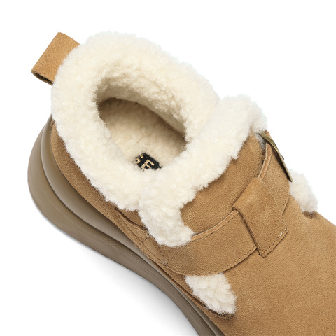 森达雪地靴女2025冬季新款舒适保暖绒毛厚底勃肯鞋ZTI29DD5