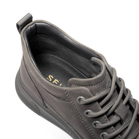 森达高帮鞋男2025冬季新款商场同款时尚运动厚底板鞋K6A40DD5