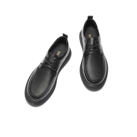 森达休闲皮鞋男2025冬新商场同款软面厚底商务休闲鞋K5802DM5