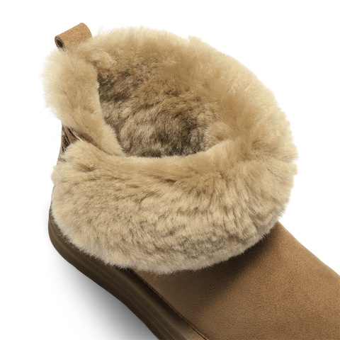 森达雪地靴女2025冬新商场同款户外保暖毛绒短靴XUY01DD5