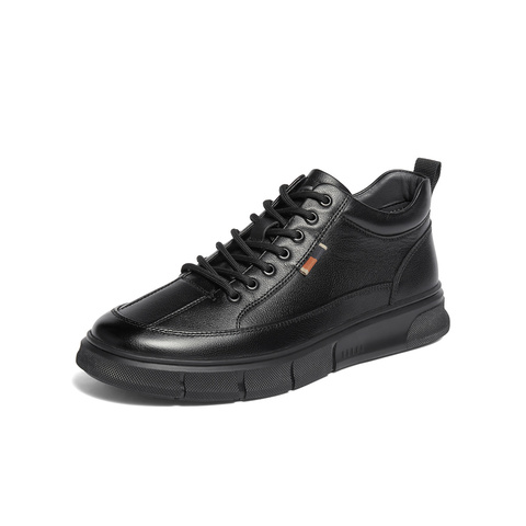 森达高帮鞋男2025冬季新款商场同款时尚运动厚底板鞋K6A40DD5