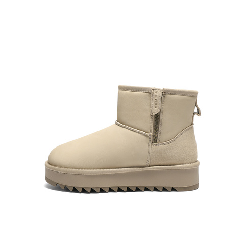 森达雪地靴女2025冬新商场同款经典休闲厚底短靴XUZ01DD5