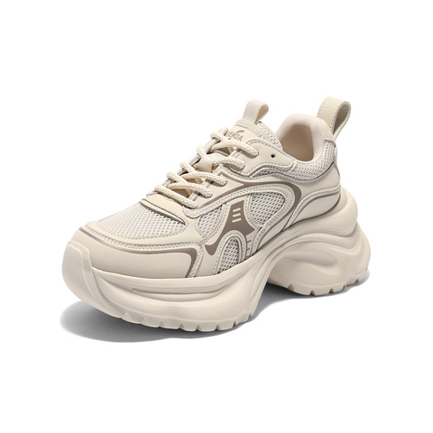 森达网面鞋女2025秋新商场同款拼接厚底休闲老爹鞋XRX01CM5