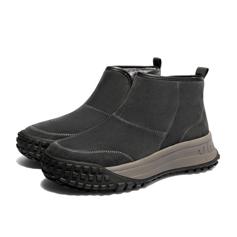森达雪地靴男2025冬新商场同款保暖毛绒休闲短靴DB013DD5