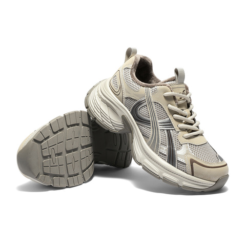 森达老爹鞋女2025季新商场同款网面厚底户外休闲鞋XVE01DM5