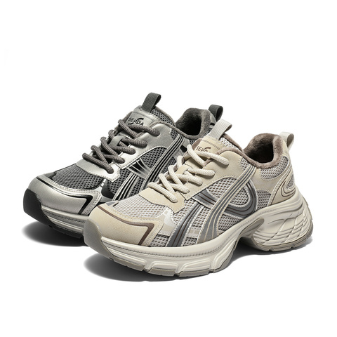 森达老爹鞋女2025季新商场同款网面厚底户外休闲鞋XVE01DM5