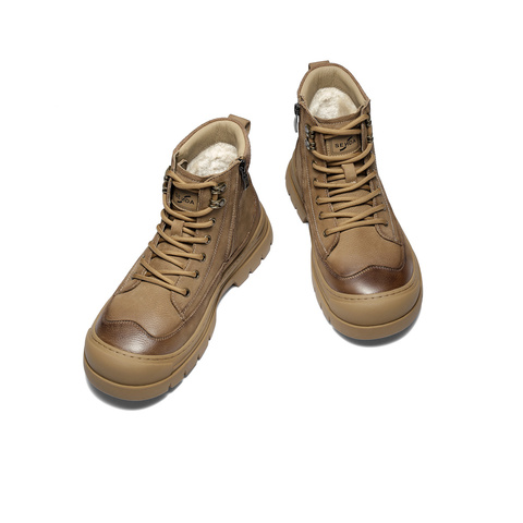 森达马丁靴男2025冬新商场同款户外徒步休闲工装靴DB011DD5