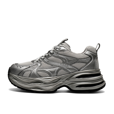 森达老爹鞋女2025冬新商场同款网面厚底户外休闲鞋XVF01DM5