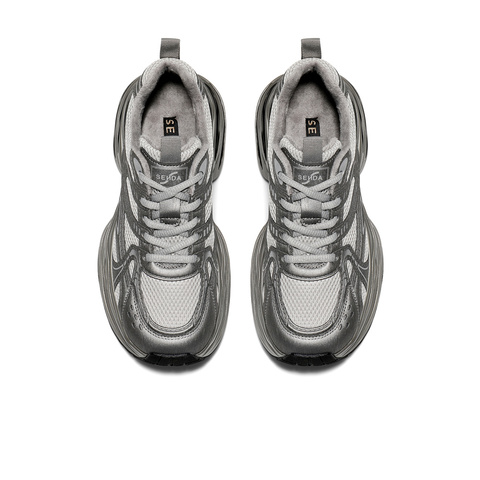 森达老爹鞋女2025冬新商场同款网面厚底户外休闲鞋XVF01DM5