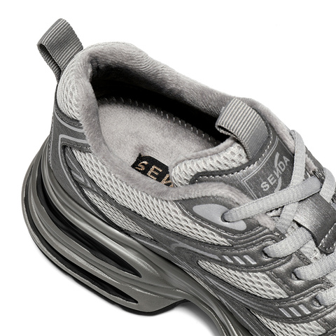 森达老爹鞋女2025冬新商场同款网面厚底户外休闲鞋XVF01DM5