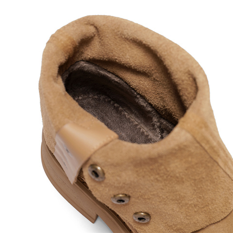 森达西部靴女2025冬新商场同款欧美皮带扣中筒靴XVV01DZ5