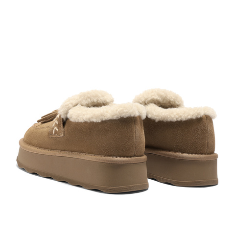 森达毛毛鞋女2025冬新保暖毛绒户外厚底流苏雪地鞋ZTI54DA5