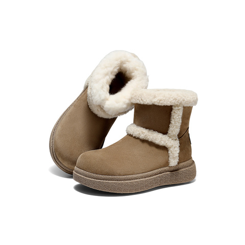 森达雪地靴女2025冬新商场同款保暖东北短靴棉鞋XVN01DD5