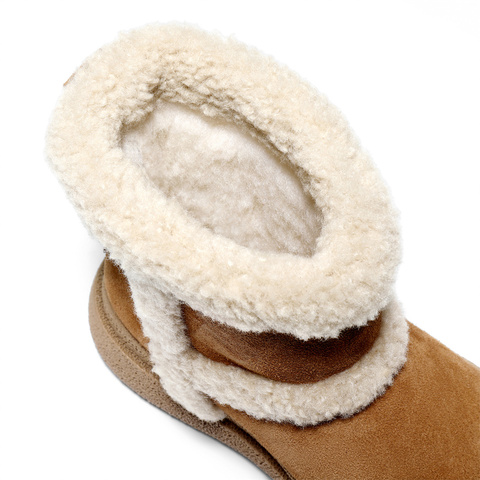 森达雪地靴女2025冬新商场同款保暖东北短靴棉鞋XVN01DD5