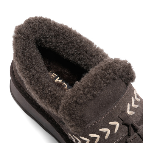 森达毛毛鞋女2025冬新保暖毛绒户外厚底流苏雪地鞋ZTI54DA5