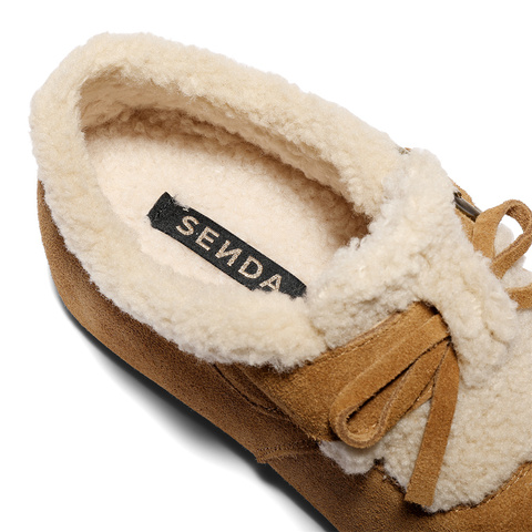 森达毛毛鞋女2025冬新毛绒户外保暖休闲勃肯鞋ZTI77DM5