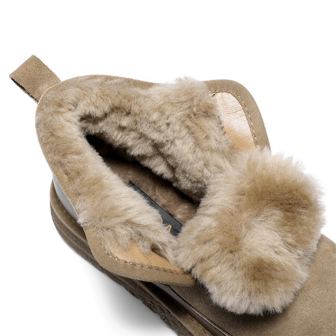 森达雪地靴男2025冬新商场同款户外保暖毛绒休闲短靴DB001DD5