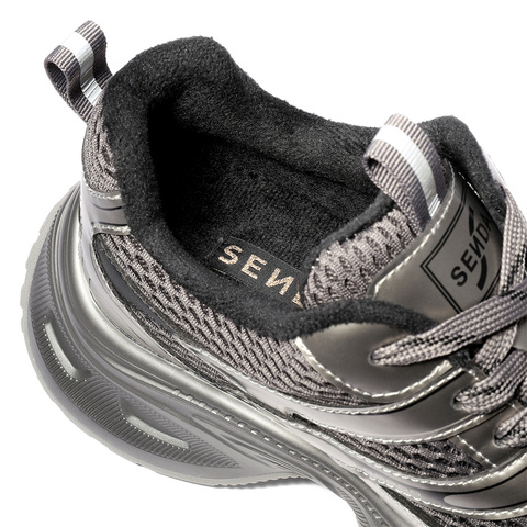 森达老爹鞋女2026春新商场同款拼接运动厚底休闲鞋XWM01AM6