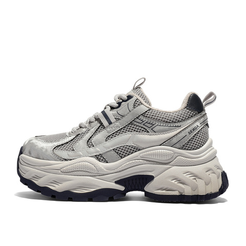 森达老爹鞋女2026春新商场同款网面厚底休闲运动鞋XWX01AM6