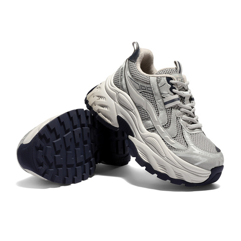 森达老爹鞋女2026春新商场同款网面厚底休闲运动鞋XWX01AM6