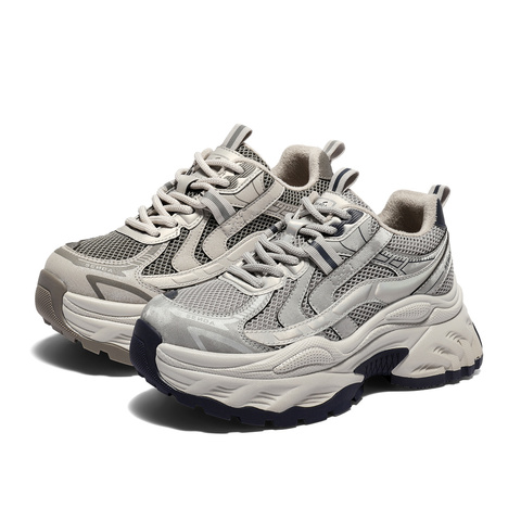 森达老爹鞋女2026春新商场同款网面厚底休闲运动鞋XWX01AM6