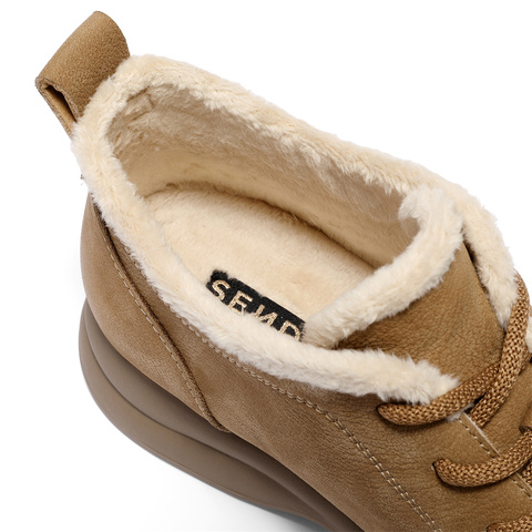 森达毛毛鞋女2026春新商场同款户外徒步休闲鞋XXA01AM6