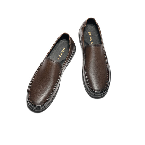 森达休闲皮鞋男2026春新商场同款一脚蹬软面乐福鞋2BS01AM6