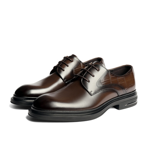 森达正装皮鞋男2026春新商场同款通勤婚鞋商务鞋2CK01AM6