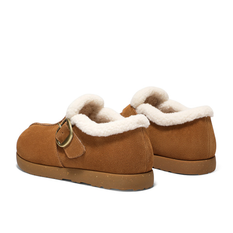 森达毛毛鞋女2025冬新商场同款毛绒保暖舒适休闲鞋XWN01AM6