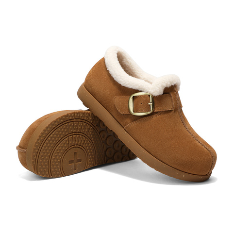 森达毛毛鞋女2025冬新商场同款毛绒保暖舒适休闲鞋XWN01AM6