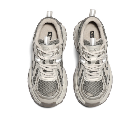 森达老爹鞋女2026春新商场同款网面厚底休闲运动鞋XWX01AM6