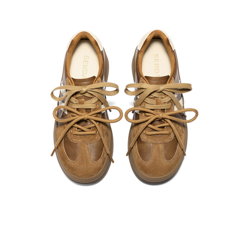 森达德训鞋女2026春新商场同款拼接松糕厚底休闲板鞋XXM02AM6