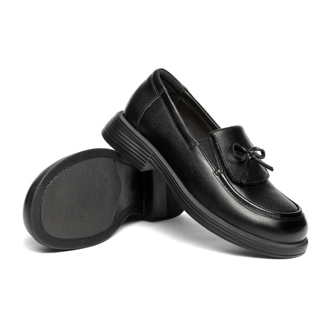 森达乐福鞋女2026春新款学院风蝴蝶结休闲单鞋WP063AA6