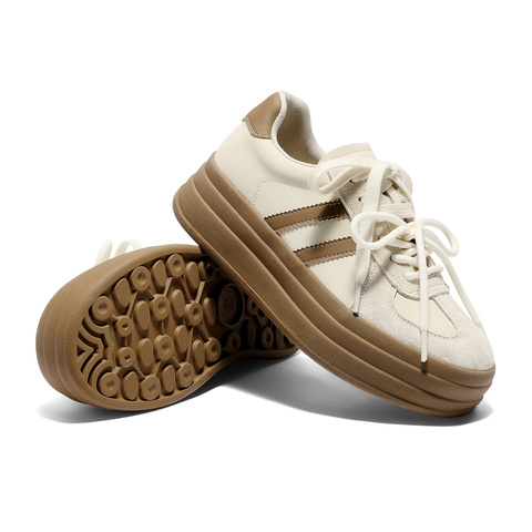 森达德训鞋女2026春新商场同款拼接松糕厚底休闲板鞋XXM02AM6