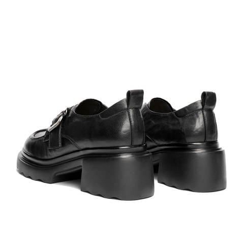 森达牛津鞋女2026春新商场同款抓纹粗高跟舒适单鞋XXC01AM6