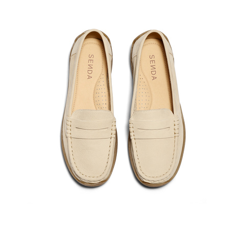 森达乐福鞋女2026春新商场同款一脚蹬休闲豆豆鞋XWW01AA6