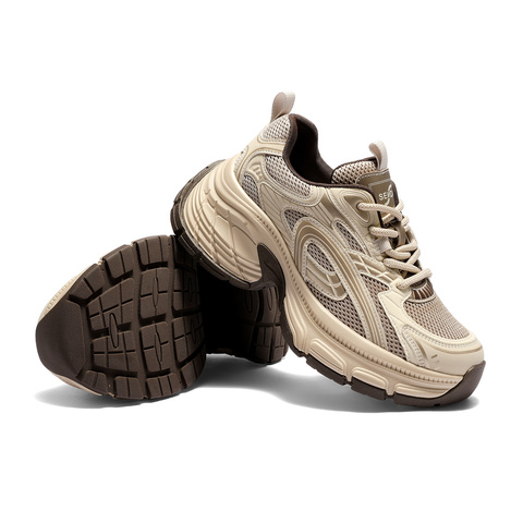 森达老爹鞋女2026春新商场同款时尚网面厚底休闲鞋XWV01AM6