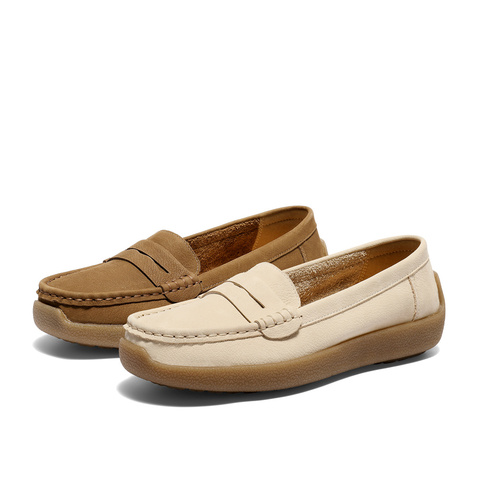 森达乐福鞋女2026春新商场同款一脚蹬休闲豆豆鞋XWW01AA6