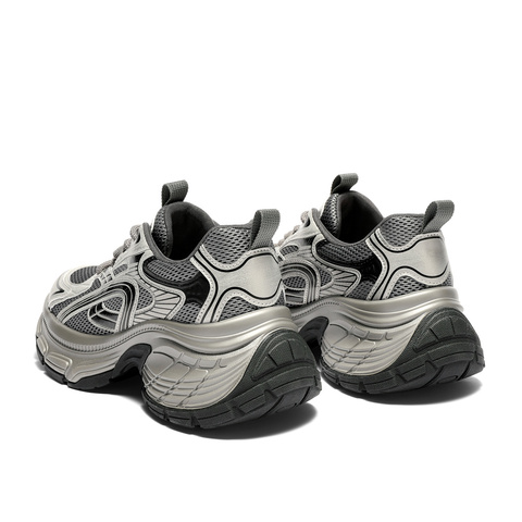 森达老爹鞋女2026春新商场同款时尚网面厚底休闲鞋XWV01AM6