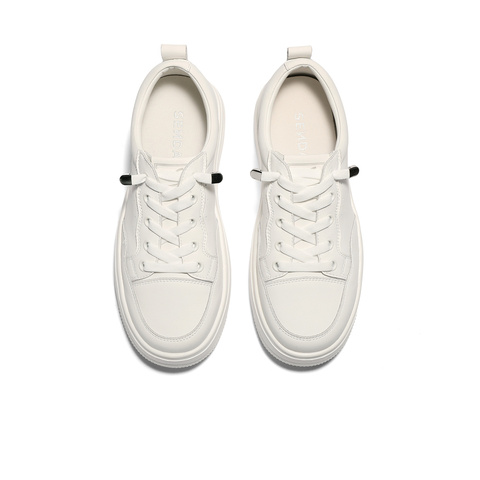 森达小白鞋女2026春新商场同款简约厚底休闲板鞋XWP01AM6