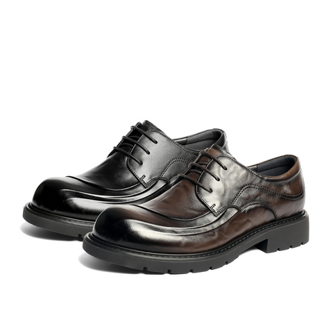 森达休闲皮鞋男2026春新商场同款英伦商务休闲鞋2CJ01AM6