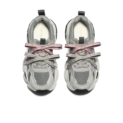 森达老爹鞋女2026春新商场同款网面厚底户外休闲鞋XVG01AM6