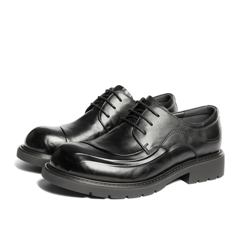 森达休闲皮鞋男2026春新商场同款英伦商务休闲鞋2CJ01AM6